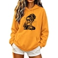 thumbnail image 2 of Molidfa Womens Line Art Skull Hoodie Cool Graphic Oversized Halloween Sweatshirt, 2 of 5
