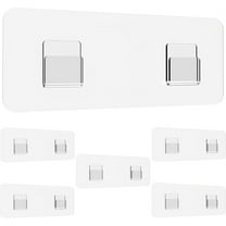 6 Pcs Hooks Replacement,Strong Adhesive Wall Hooks,Waterproof Shower Caddy Sticky Pads,No Drilling Shower Shelf Adhesive Replacement,Strong Adhesive for Caddy Sticker (Clear)