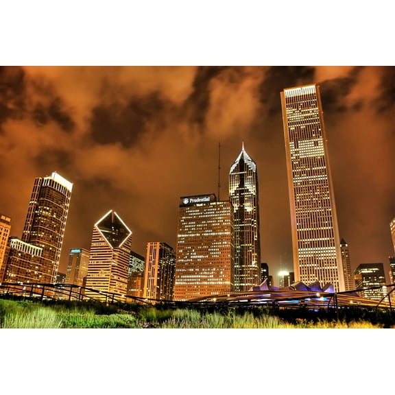 Chicago Skyline V - CANVAS OR PRINT WALL ART
