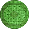 thumbnail image 1 of Ahgly Company Indoor Round Medallion Green Traditional Area Rugs, 7' Round, 1 of 1