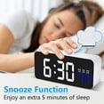 SZELAM Portable Alarm Clock with Temperature Display, USB/Battery