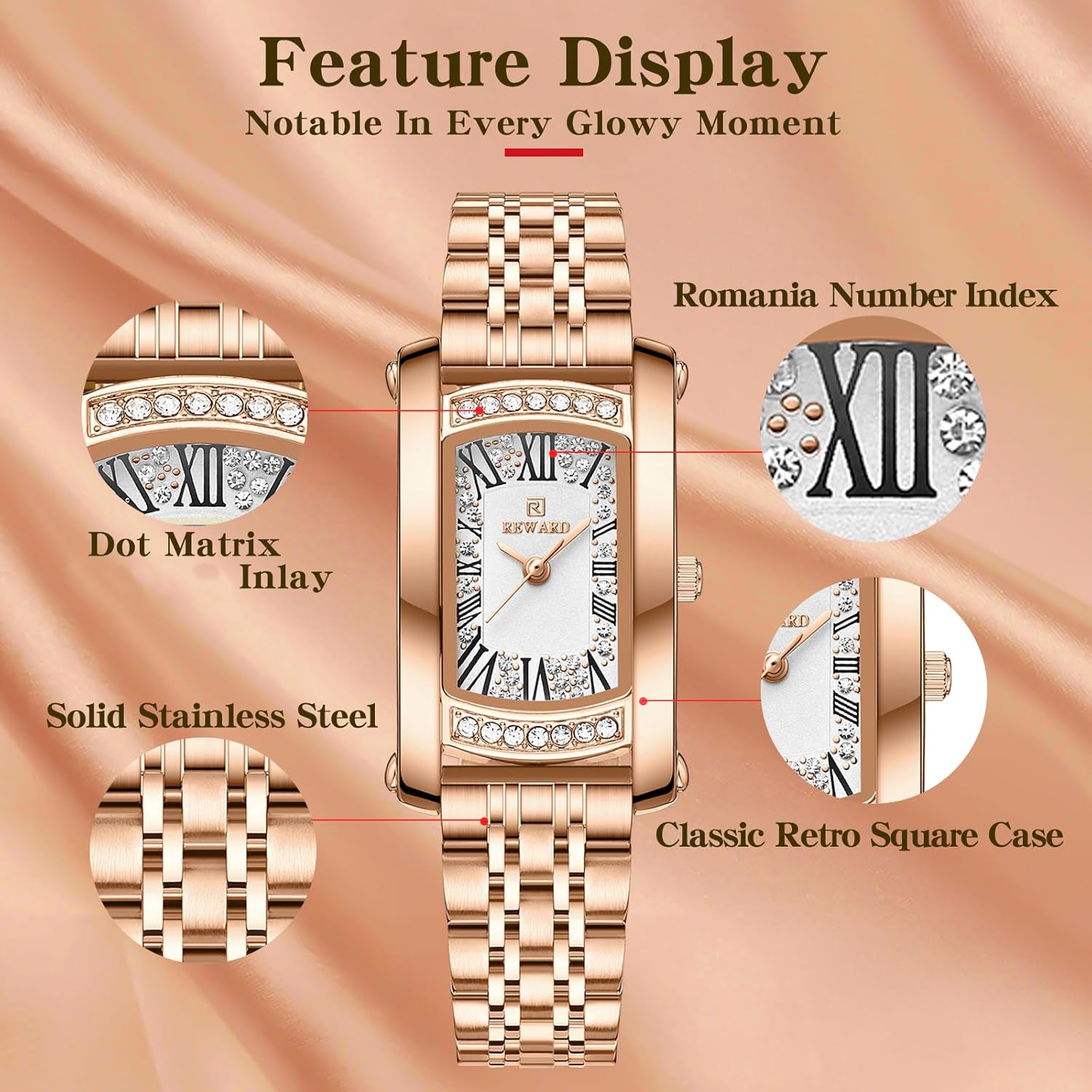 Watches Women with Date Silver Stainless Steel Luxury Ladies Watches with Small Writs Diamond for Women Waterproof Elegant Dress Quartz Analog Women's Wrist Watches Reloj de Mujer