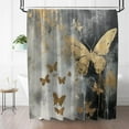thumbnail image 3 of JOOCAR Aesthetics Butterfly Shower Curtain Set, Modern Shower Curtain for Decor, Waterproof Washable Fabric Shower Curtain, 3 of 6