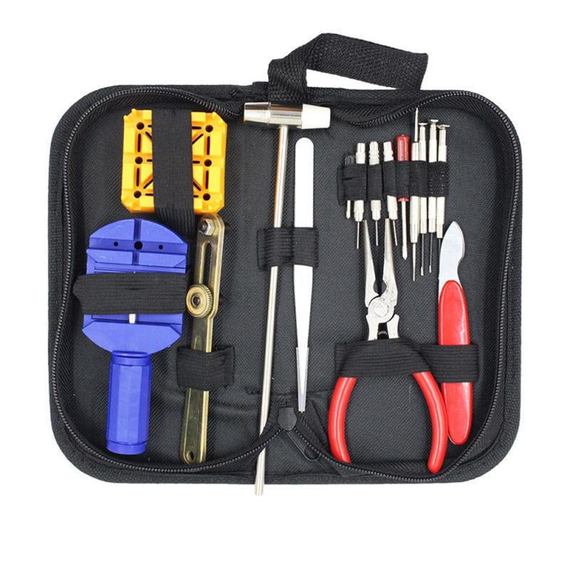 NSA 16-Piece Professional Watch Jewelry Repair Tool Kit with Carrying ...