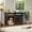 Black X, variant on 44.5" Wooden Dog Crate Furniture with Hook & Storage Drawers, Heavy-Duty Indoor Dog Kennel with Sliding Barn Doors, Decorative Pet House End Table for Medium & Small Dogs