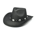 thumbnail image 3 of PEIXUN Women's Big Brim Cowboy Hat Western Bowler Hat, 3 of 3