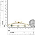thumbnail image 3 of Gem Stone King 18K Yellow Gold Plated Silver Bracelet Persian Blue Moissanite Aquamarine (1.52 Cttw), 3 of 4