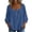 Blue, variant on 3/4 Sleeve Linen Shirts for Women Square Neck Button up Shirt Lightweight Casual Loose Summer Peasant Blouses