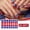 A, variant on 16pcs Independence Day Fake Nail Stickers 4th of July American Flag Fake Nails Sticker Full Cover Patriotic Theme DIY Stick on Nails for Party Celebration