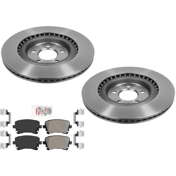 High Carbon 330MM Rear Vented Disc Brake Rotors Pads for Audi Q5 V6 2013-2017