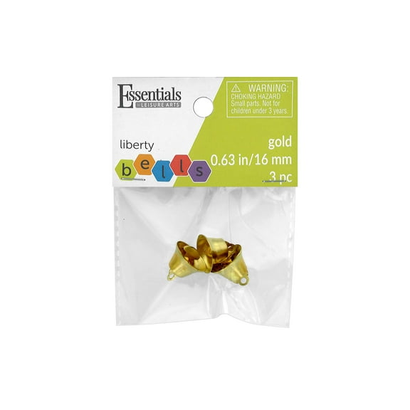 Essentials By Leisure Arts Arts Liberty Bells 16mm Gold 3pc