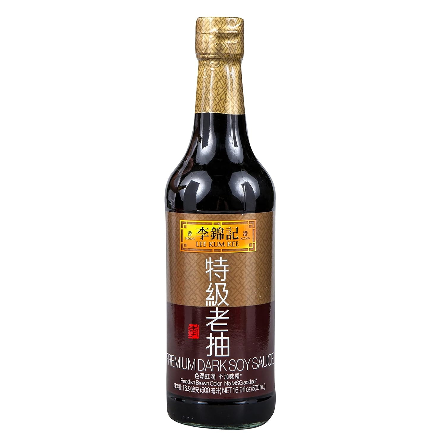 NineChef Bundle - Lee Kum Kee Premium Dark Soy Sauce 16.9-Ounce Bottle (Pack of 1) + 1 NineChef Brand ChopStick