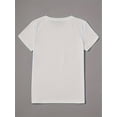 thumbnail image 2 of Camiseta de manga corta con cuello redondo y estampado de figuras para primavera y verano, ropa informal para mujer, camiseta deportiva de ocio., 2 of 6