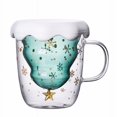 thumbnail image 1 of Taza de café con forma de árbol de Navidad, taza de desayuno con leche aislada de doble vidrio con asa, taza Xingyuan, 1 of 5