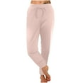 thumbnail image 2 of Diufon Lounge Pants for Women Casual Solid Color Athletic Pants Elastic High Waist Drawstring Sports Pants, 2 of 7