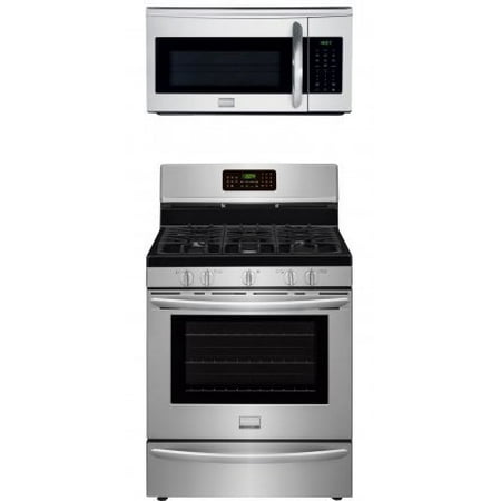 30' Double Oven Gas Range - Frigidaire Gallery 2-Piece Stainless Steel Kitchen Package with FGGF3058RF 30