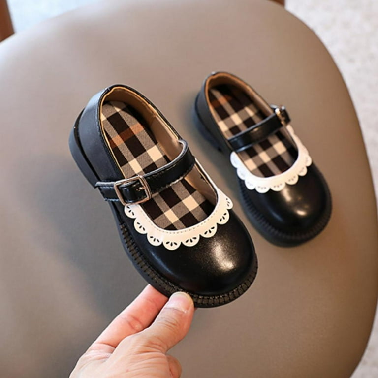 URMAGIC Toddler Girl s Classic Mary Jane School Uniform Shoes Flat