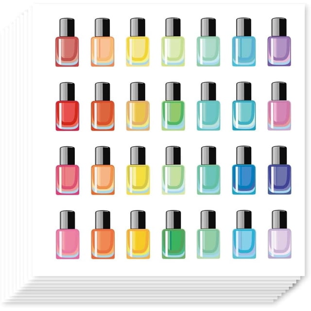 560 pegatinas autoadhesivas para planificador, pegatinas decorativas para esmalte de uñas.
