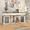 White Walnut, variant on 71" Furniture Style Double Dog Crate with 3 Fluted Drawers, Waterproof Walnut Woodgrain Top, Rotatable Feeders, Type-C Outlet, Large Metal Dog Kennel Furniture, Black