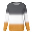 thumbnail image 4 of Womens Crew Neck Sweatshirts Long Sleeve Casual Lightweight Pullover Gradient Printed Loose Tops, 4 of 5