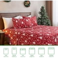 thumbnail image 4 of PC Deep Pocket Queen Sheet Set Fit Breathable Microfiber Soft Queen Size Sheet Set Hotel Style Bed Sheet Set for Women Men Flower, 4 of 9