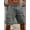 Grey, variant on 1 Men's Solid-Color Casual Workwear Shorts Adjustable drawstring waist, flap pockets, lightweight polyester fabric, perfect for everyday summer leisure wear.