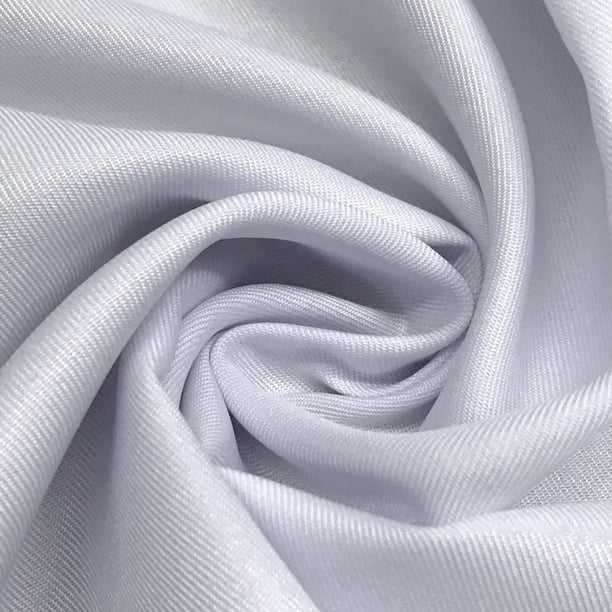 Twill Woven Fabric Drapery Soft 60" Inches By the Yard (White
