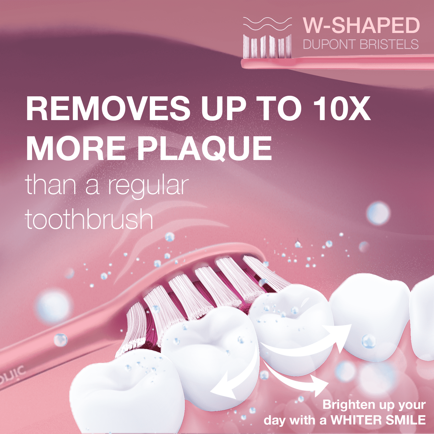 Wagner Stern WHITEN+ Edition. Smart Electric Toothbrush with Pressure Sensor. 5 Brushing Modes and 3 Intensity Levels, 8 Dupont Bristles, Premium Travel Case