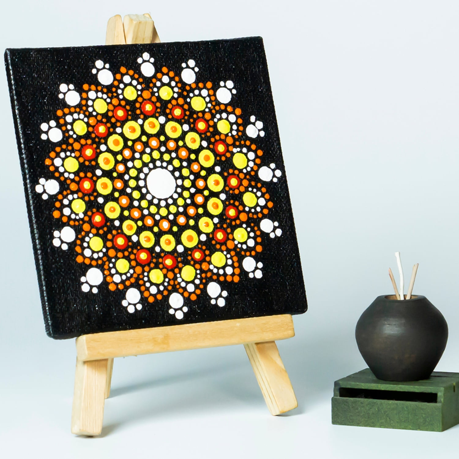 Cerem Mandala Dotting Tools Kit with Acrylic Paints & Stencils for DIY Rock Painting, Zen Therapy & Mindfulness