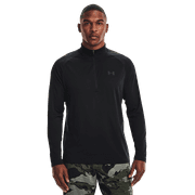 Under Armour UA Tech Half-Zip Long-Sleeve Shirt for Men - Black/Black - 3XL