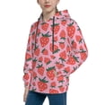 thumbnail image 2 of Daiia Cartoon Strawberry for Boys Fashion Hoodies & Sweatshirts with Kangaroo Pocket,Hooded Sweatshirt for Kid, Breathable& Moisture Wicking-Medium, 2 of 6