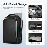 Mark Ryden Slim Black Backpack with USB, Waterproof Business Laptop Bag 15.6 Inch Lightweight