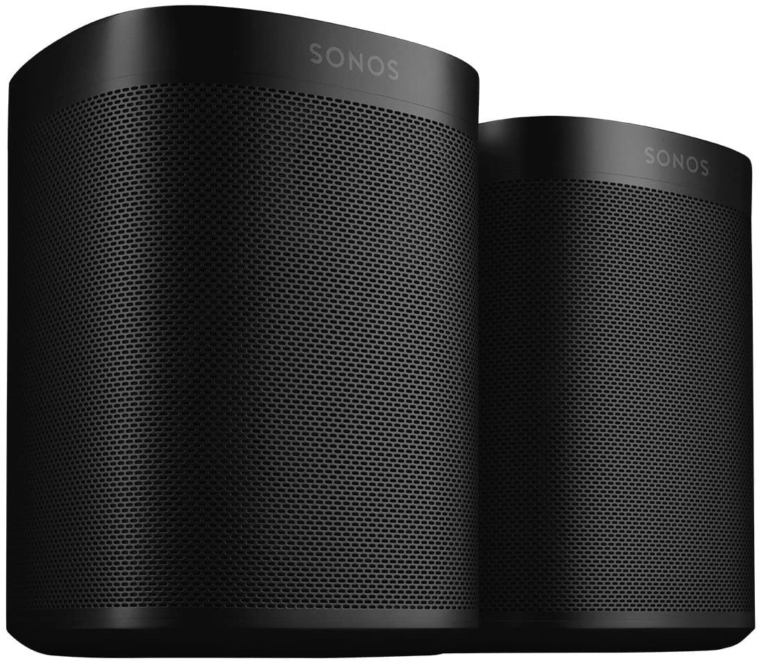 2 Pack Sonos One Gen 2 Smart Speaker with Voice Control, Works with Amazon  Alexa, Google - Black