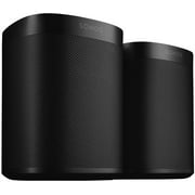 2 Pack Sonos One Gen 2 Smart Speaker with Voice Control, Works with Amazon Alexa, Google - Black