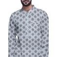 thumbnail image 4 of Atasi Kurta-Pyjama Long Asymétrique à Imprimé pour Hommes, Tenue de Fête, 4 of 4