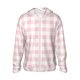 thumbnail image 1 of Balery Pink Checkboard Sudadera ligera de manga larga con capucha y protección solar UPF 50+ para hombre y mujer, ideal para pesca y running-Medium, 1 of 7