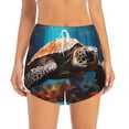 thumbnail image 2 of Pofeuu Realistic Turtle Print Women's Athletic Shorts Running Workout Shorts Tummy Control Quick Dry Gym Shorts with Pockets Double layer sports shorts-XX-Large, 2 of 7