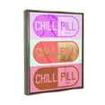 thumbnail image 3 of Stupell Industries Glam Detail Chill Pill Graphic Art Luster Gray Floating Framed Canvas Print Wall Art, Design by Daphne Polselli, 3 of 6