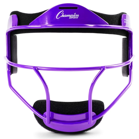 Mascarilla facial para softball Champion Sports Steel Classic Purple