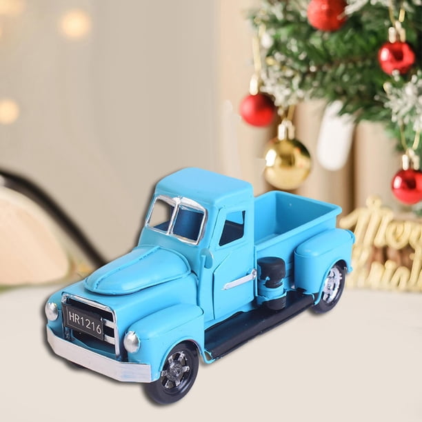Camión de granja navideño Macarena Vehículo tradicional decorativo azul