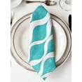 thumbnail image 2 of nqOlkjepod Teal Wave Cloth Napkins Set of 6 Reusable Dinner Napkins, Modern Abstract Art Farmhouse Cocktail Napkin Washable Table Napkins for Wedding/Holiday Party/Baby Shower 20"x20", 2 of 8