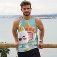 thumbnail image 6 of Pofeuu Kawaii Sushi Characters Delight Print Men's Workout Tank Tops Sleeveless Muscle Gym Shirt Quick Dry-3X-Large, 6 of 7