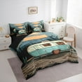 thumbnail image 3 of Manfei Camping Car Twin Bedding Sets 7-Piece for Kids Children Teens,Adventure Theme Bedding Comforter Set Microfiber,Rustic Cabin Breathable Sheet Sets,Breathable Home Decor,Reversible, 3 of 8