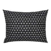 Black And White Typewriter Keys Numbers Letters Vintage Pillow Sham by Roostery