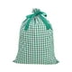 thumbnail image 2 of Bolsa de regalo navideña con cordón y diseño a cuadros, grande, de tela, con bolsillo, 70 x 50 cm | Bolsa reutilizable para guardar regalos y artículos de fiesta, embalaje decorativo, 2 of 6