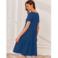 thumbnail image 4 of Ekouaer Nursing Dress Summer Short Sleeve Breastfeeding Casual Knee Length Maternity Dresses, 4 of 6