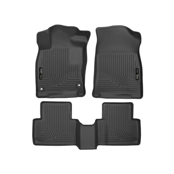 Husky Liners 98461 Weatherbeater Floor Mats Fit 2016-2021 Honda Civic Coupe, Sedan, Hatchback (EX, EX-L, LX, Sport, Type R, Sport Touring); 2019-2021 Insight - Front/2nd Seat - Black