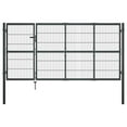 thumbnail image 3 of vidaXL Garden Gate with Posts Steel Anthracite Fence Patio Outdoor Multi Sizes, 3 of 5