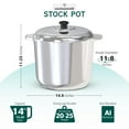 thumbnail image 2 of Stock Pot Magnaware de aluminio fundido de 14 cuartos de galón con tapa, 2 of 7