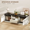thumbnail image 4 of HOMCOM Modern TV Stand for 43-55 Inch TV, TV Console with Storage, White, 4 of 10